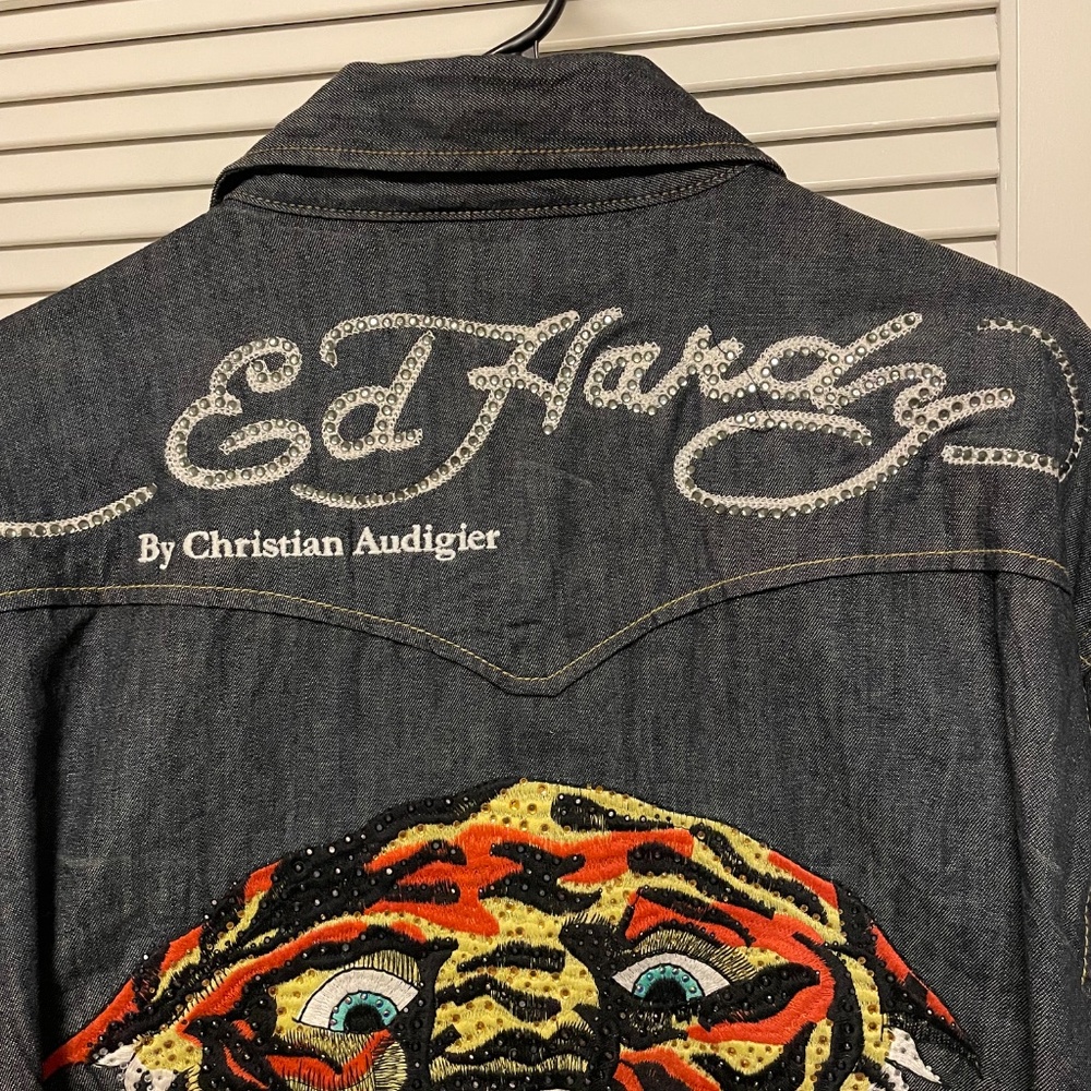 Ed Hardy by Christian Audigier Denim Shirt - Picture 2 of 10